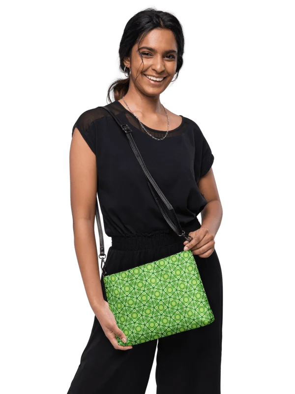 Symmetrical Green Floral Crossbody Bag product image (1)