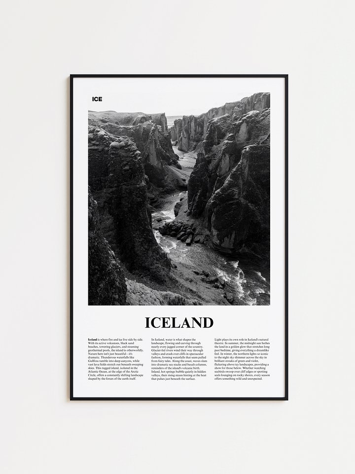 Iceland 02 Newspaper Poster | Framed product image (1)