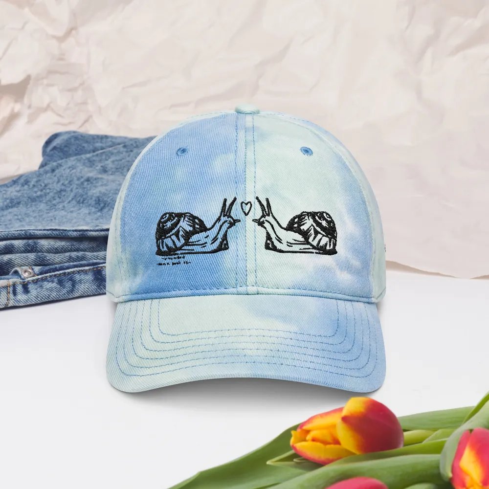Romantic lover-snails kissing tie-dye hat product image (5)