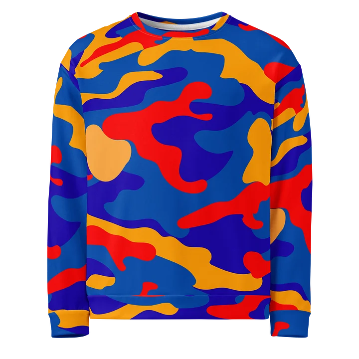 Camo Sweatshirt – Bold Multi-Color Crewneck product image (1)