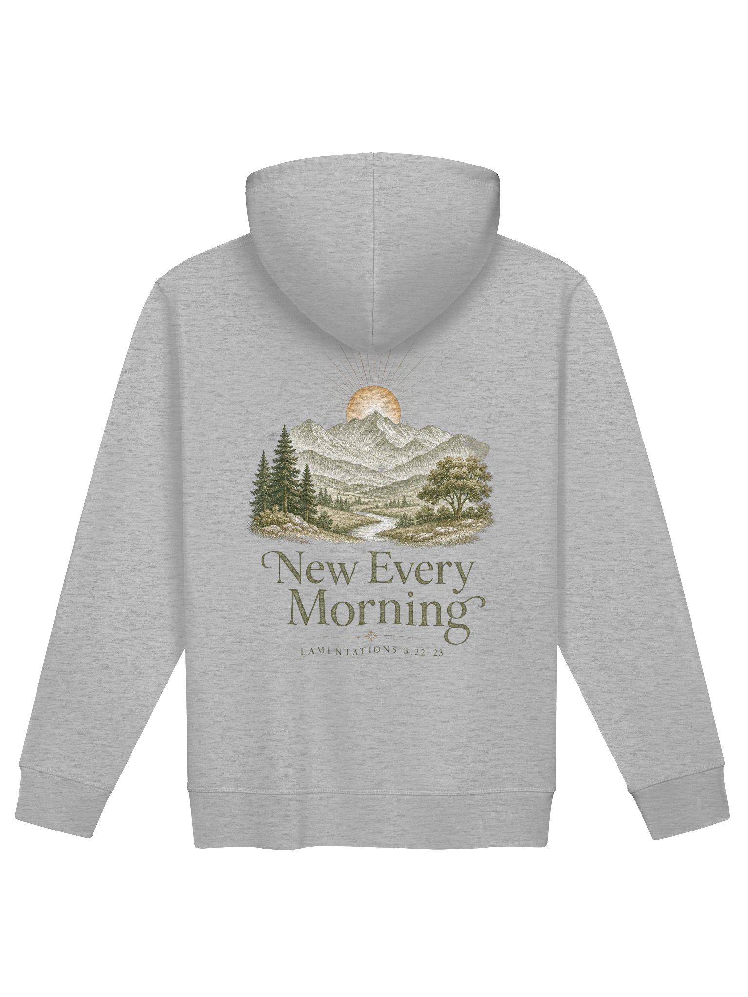 Lamentations 3:22-23 Christian Organic Cotton Hoodie product image (1)