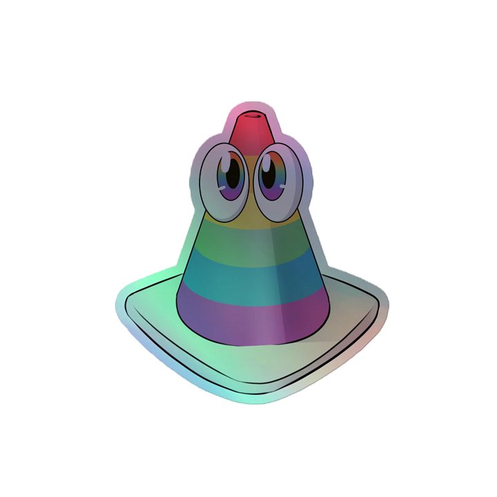 Holographic Pride Cone Sticker product image (2)