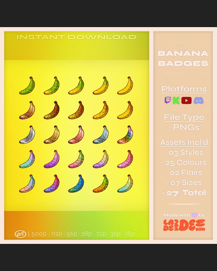 Banana Badges product image (1)