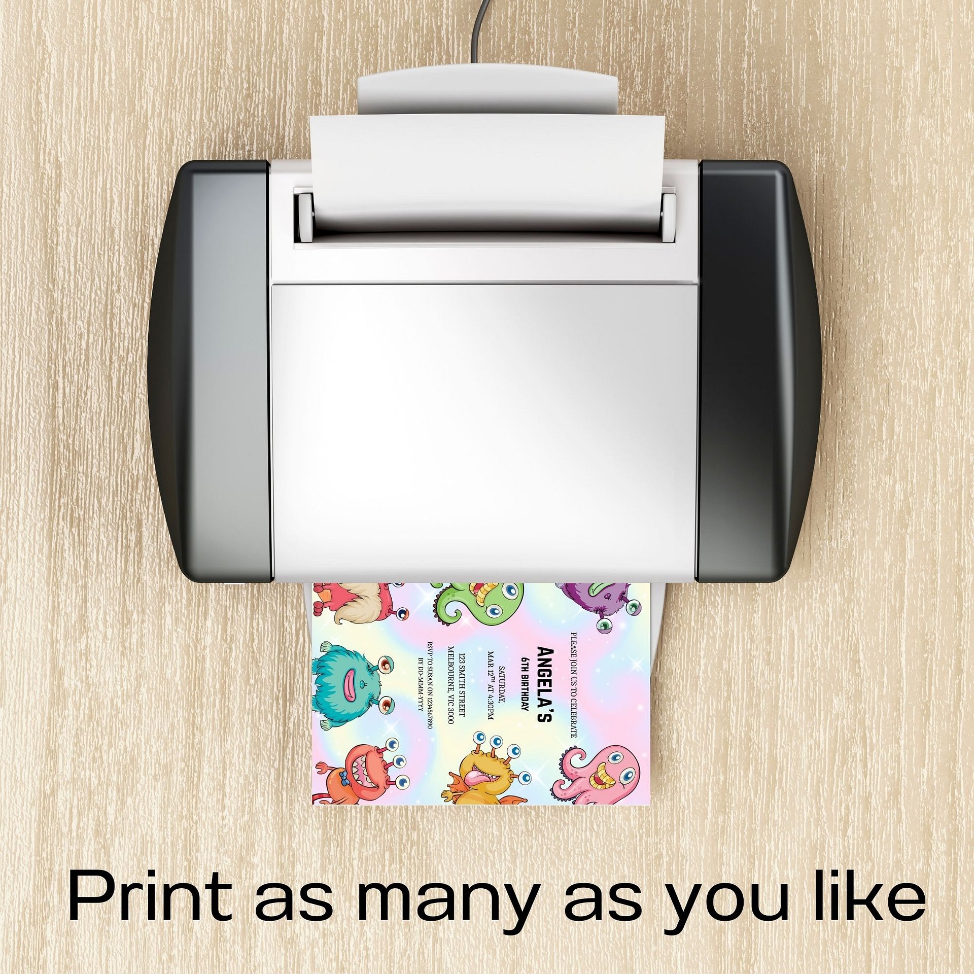 Magic Monsters Birthday Invitation product image (9)