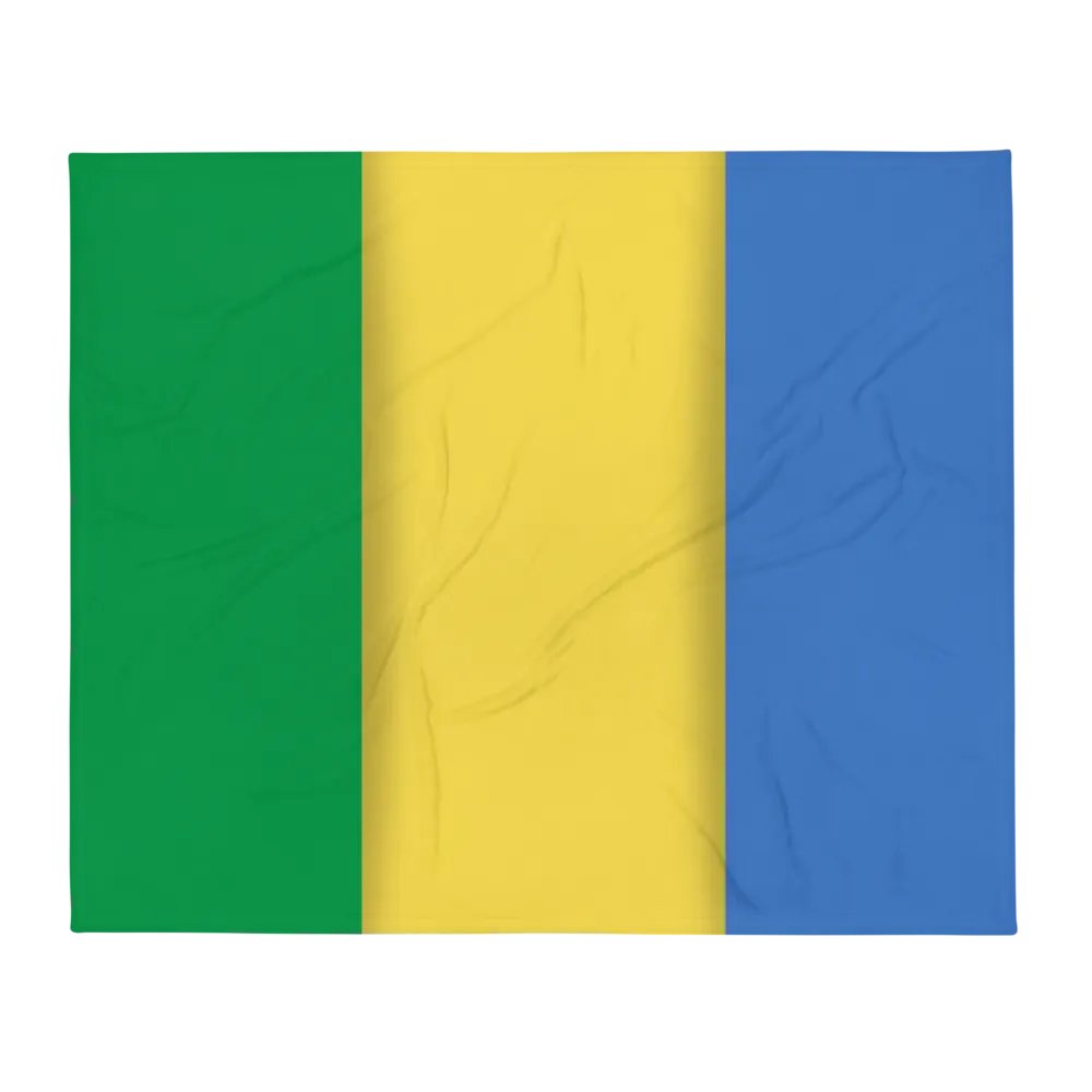 Green Yellow Blue Flag Colored Throw Blanket product image (2)