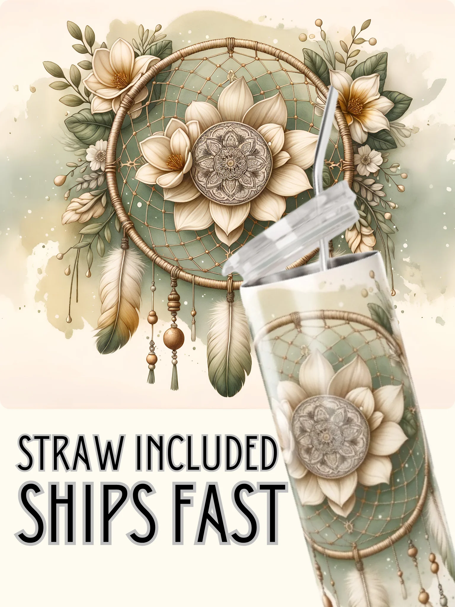 Dreamcatcher Delight Stainless Steel Tumbler product image (1)