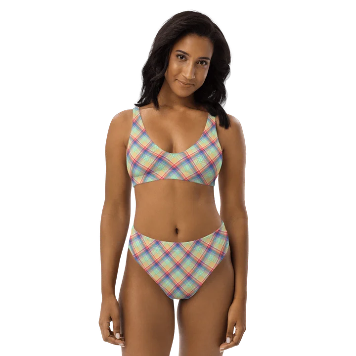 Bright Pastel Plaid Bikini product image (1)