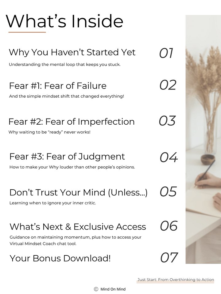 JUST START - From Overthinking to Action product image (2)