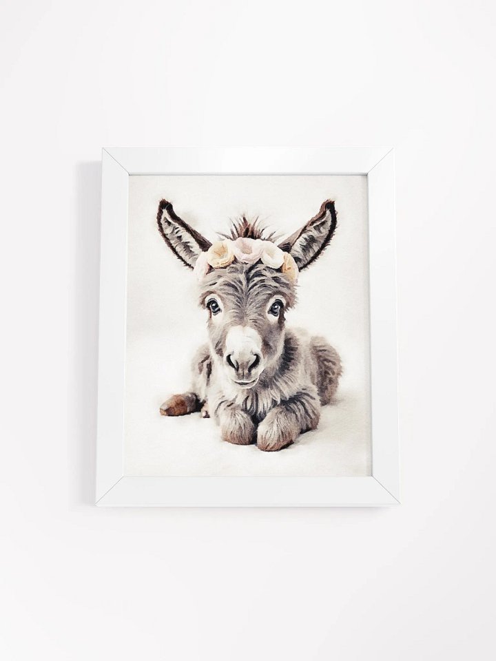 Floral Crowned Donkey Framed Poster product image (23)