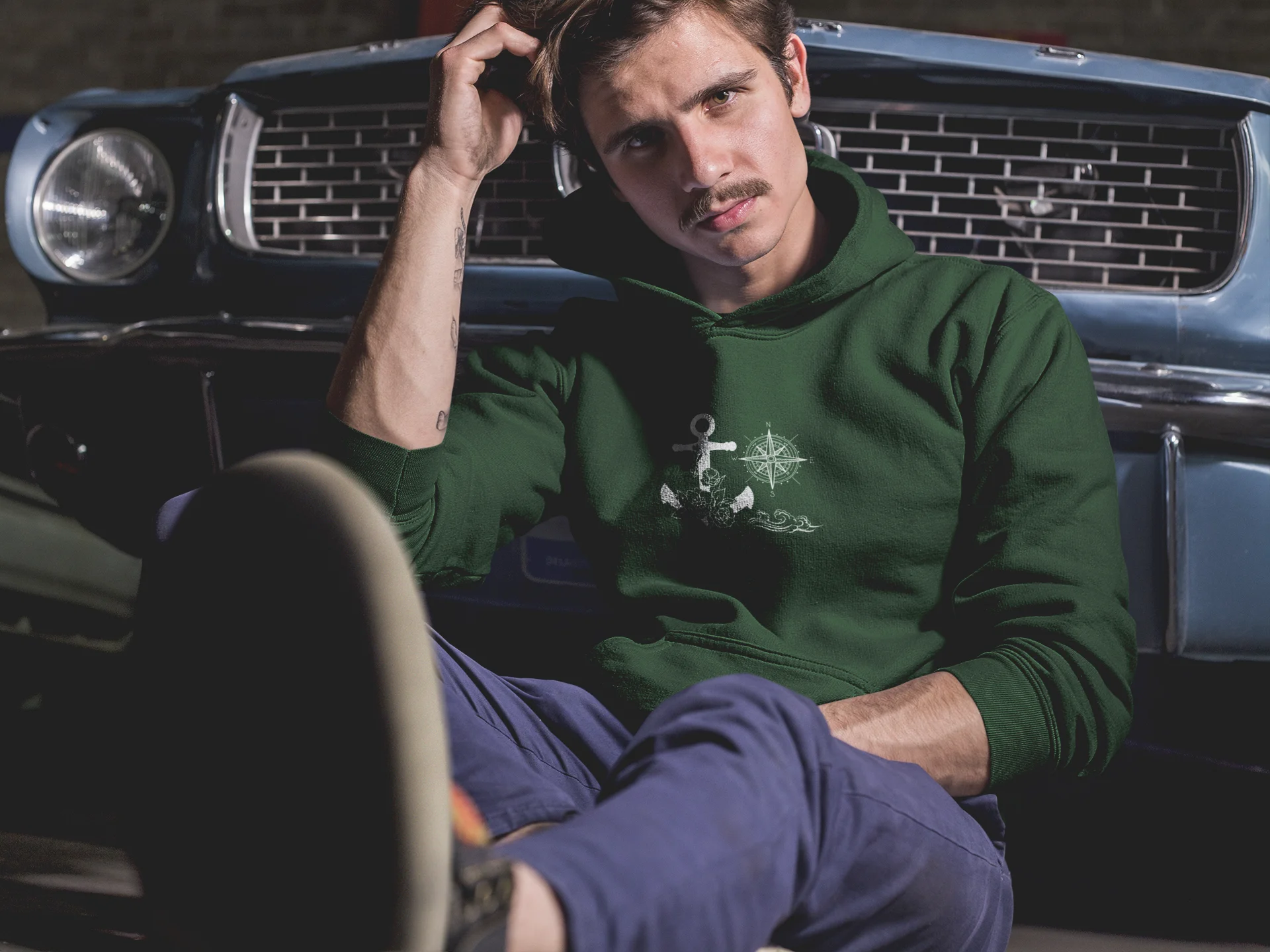 Nautical Warrior Unisex Hoodie - soft Cotton blend product image (2)