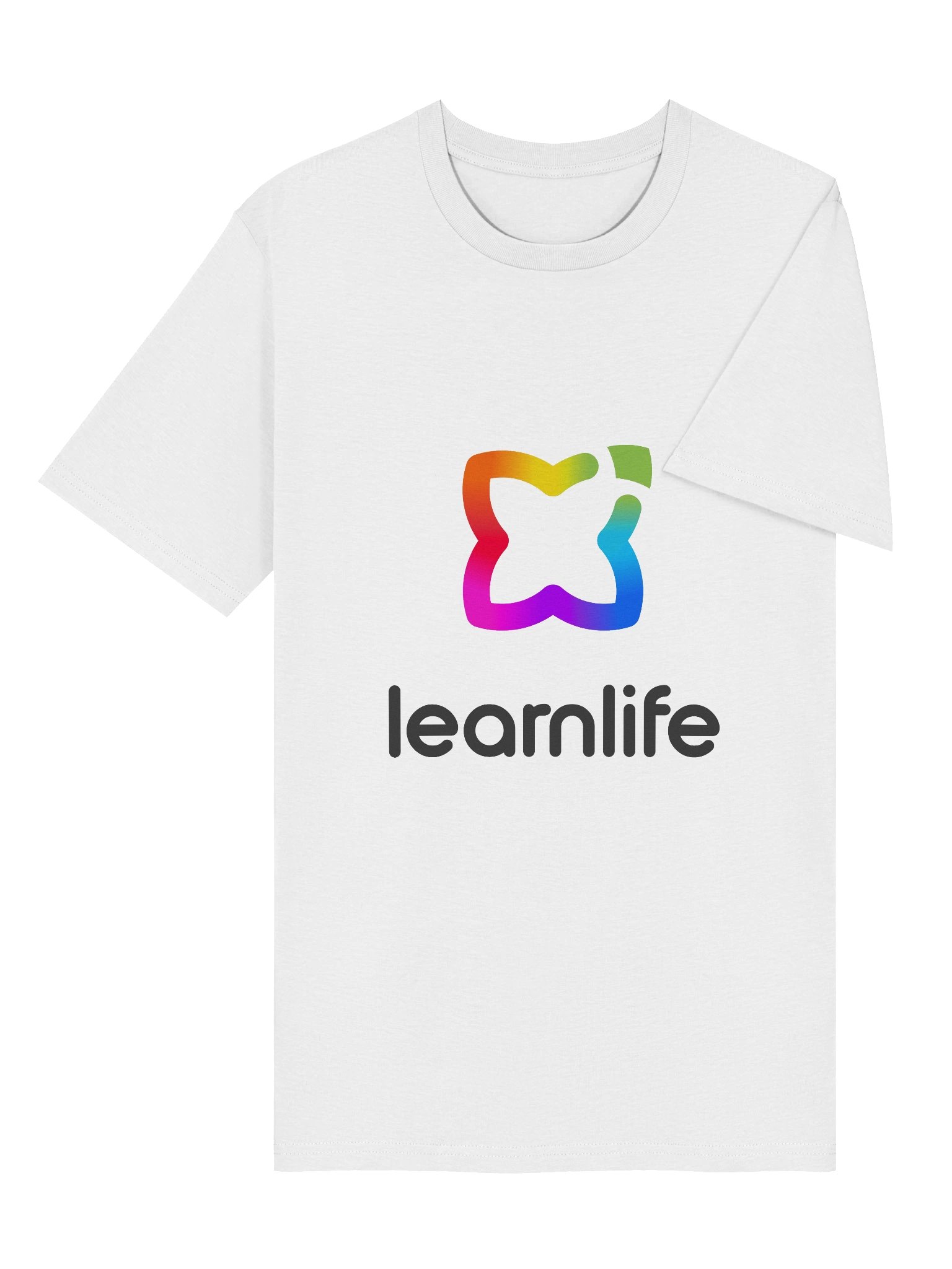 Adult/Teen Tee - Organic - Vertical Logo - Rainbow & Charcoal product image (6)