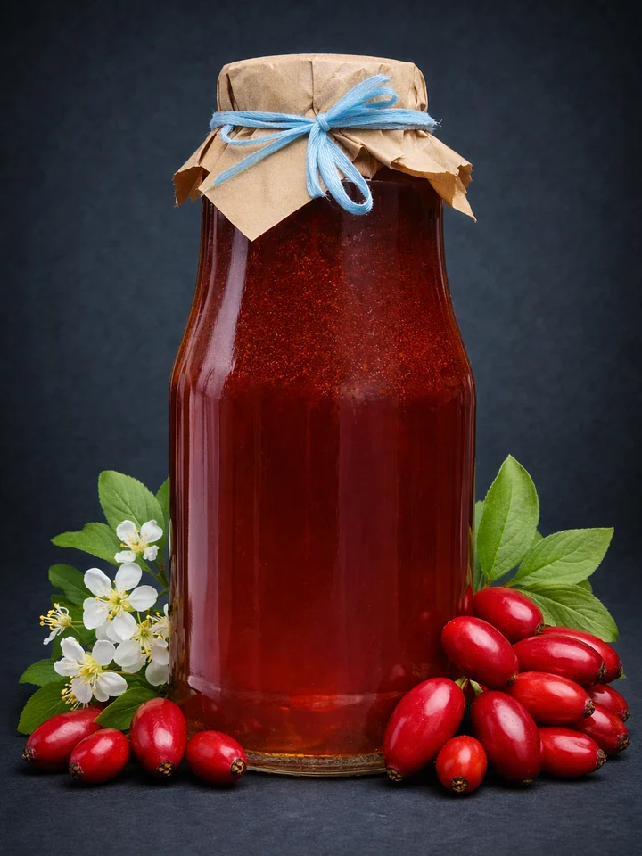 Cornelian Cherry Syrup Sugarfree 1L product image (1)