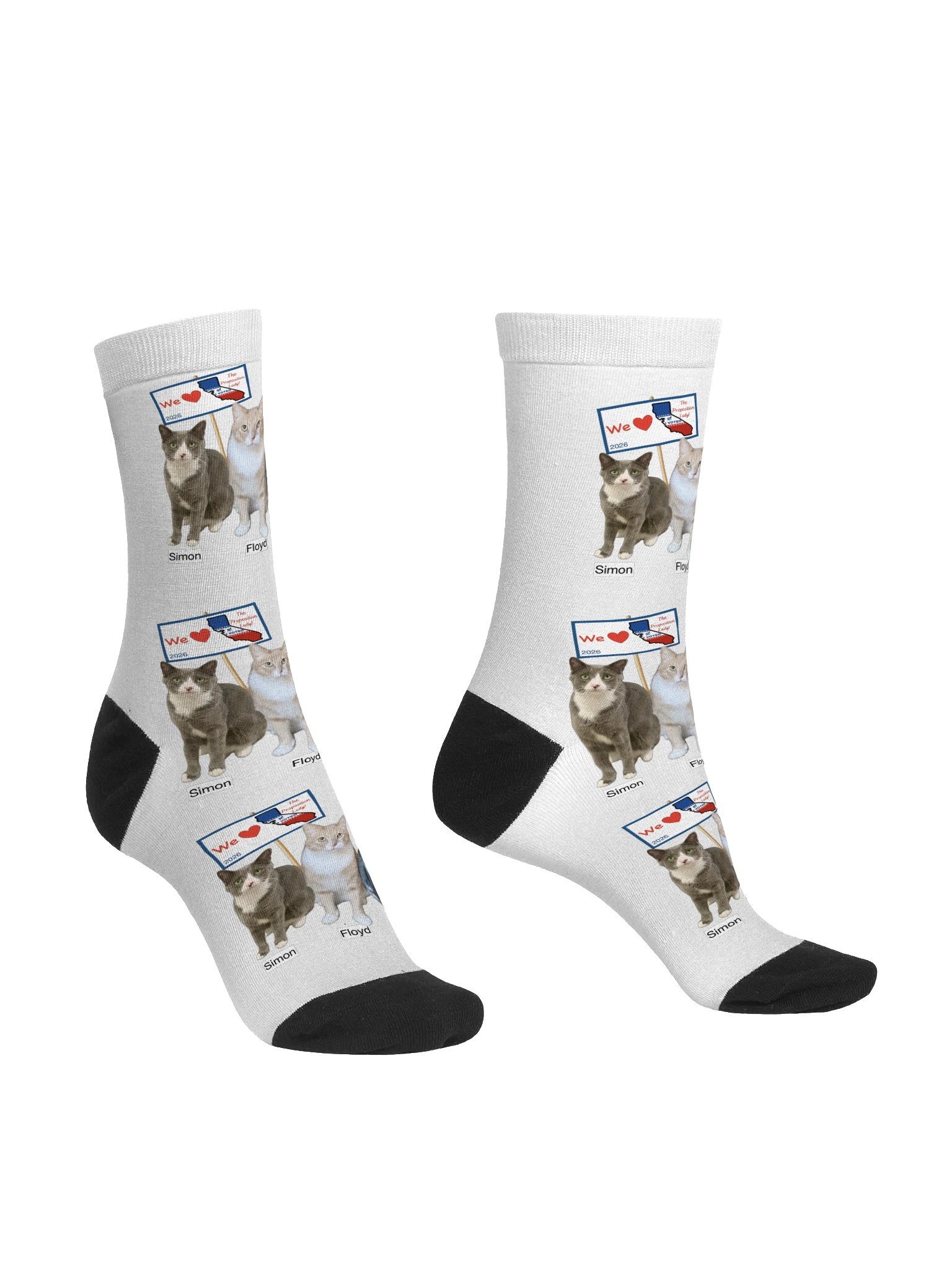 Kitties Heart Prop Lady Socks product image (3)