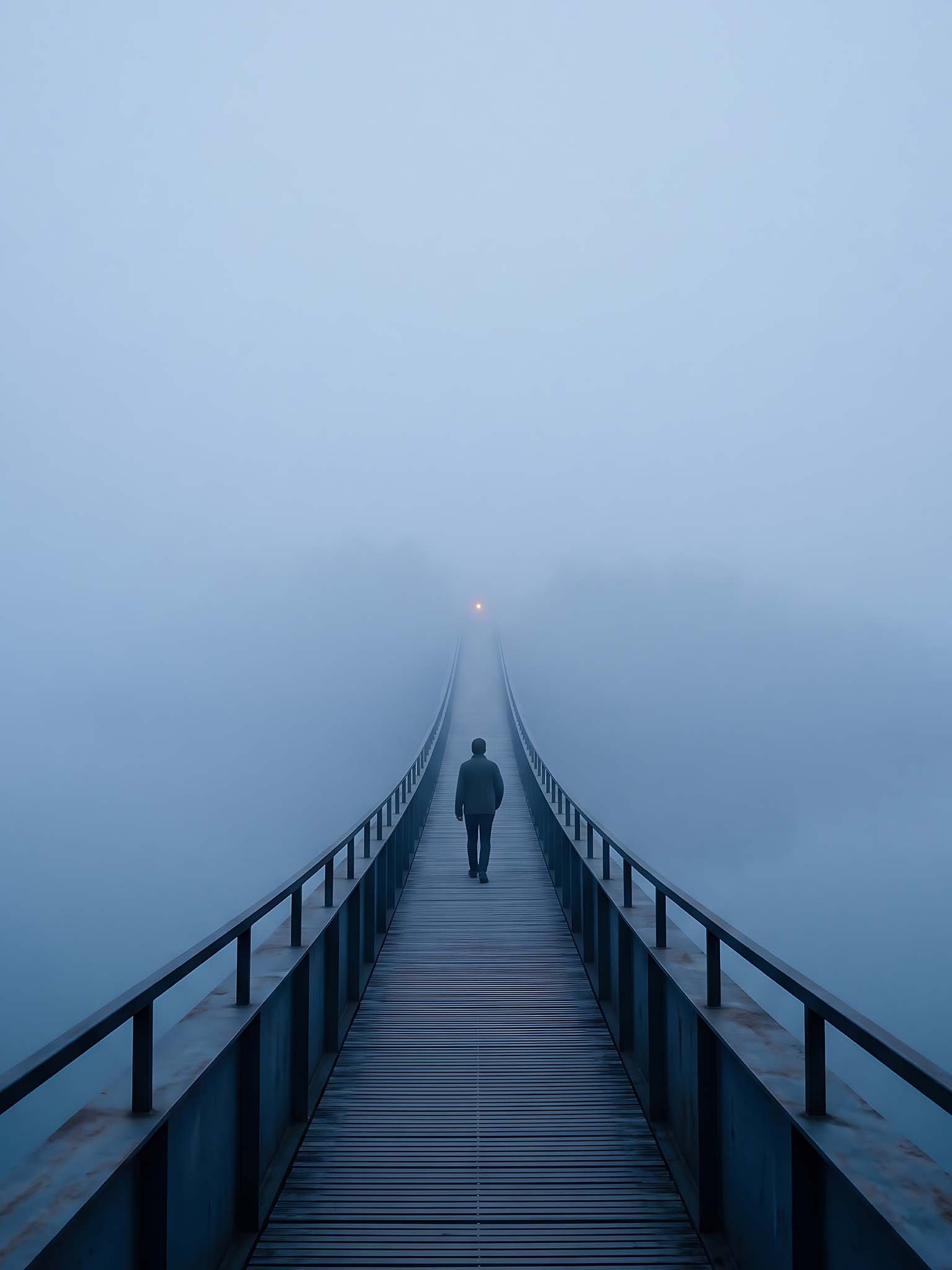 Blue Hour Crossing - Moody Minimalist Landscape Wall Art product image (76)