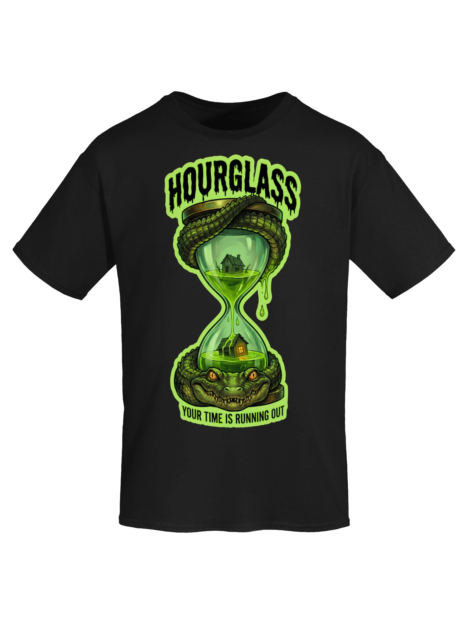 Hourglass Alligator Swamp Monster Bayou Cryptid Gator Horror Gift T-Shirt product image (5)