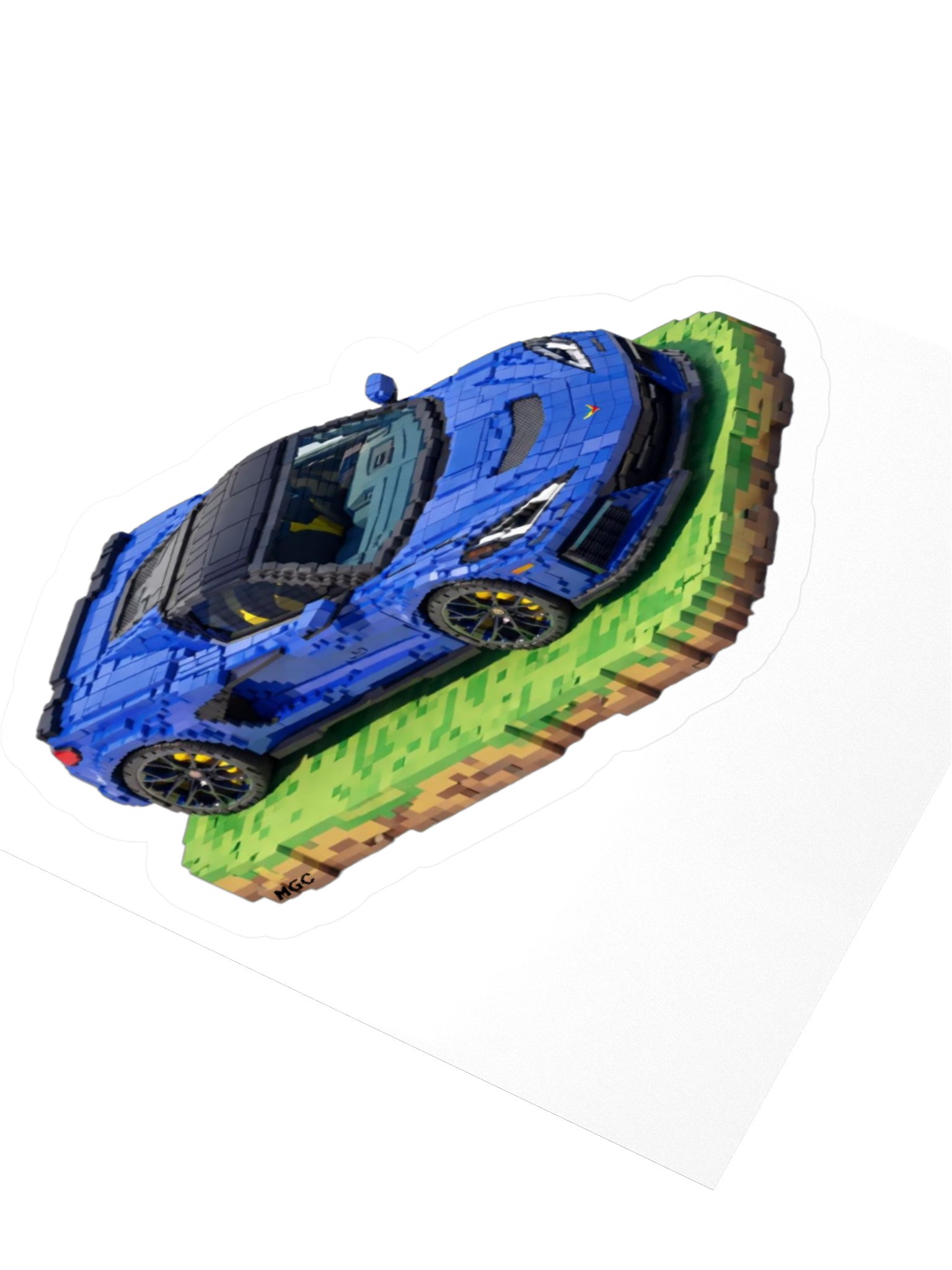 Purple Corvette ZR1 Sticker (Pixel, Retro, Minecraft) product image (7)