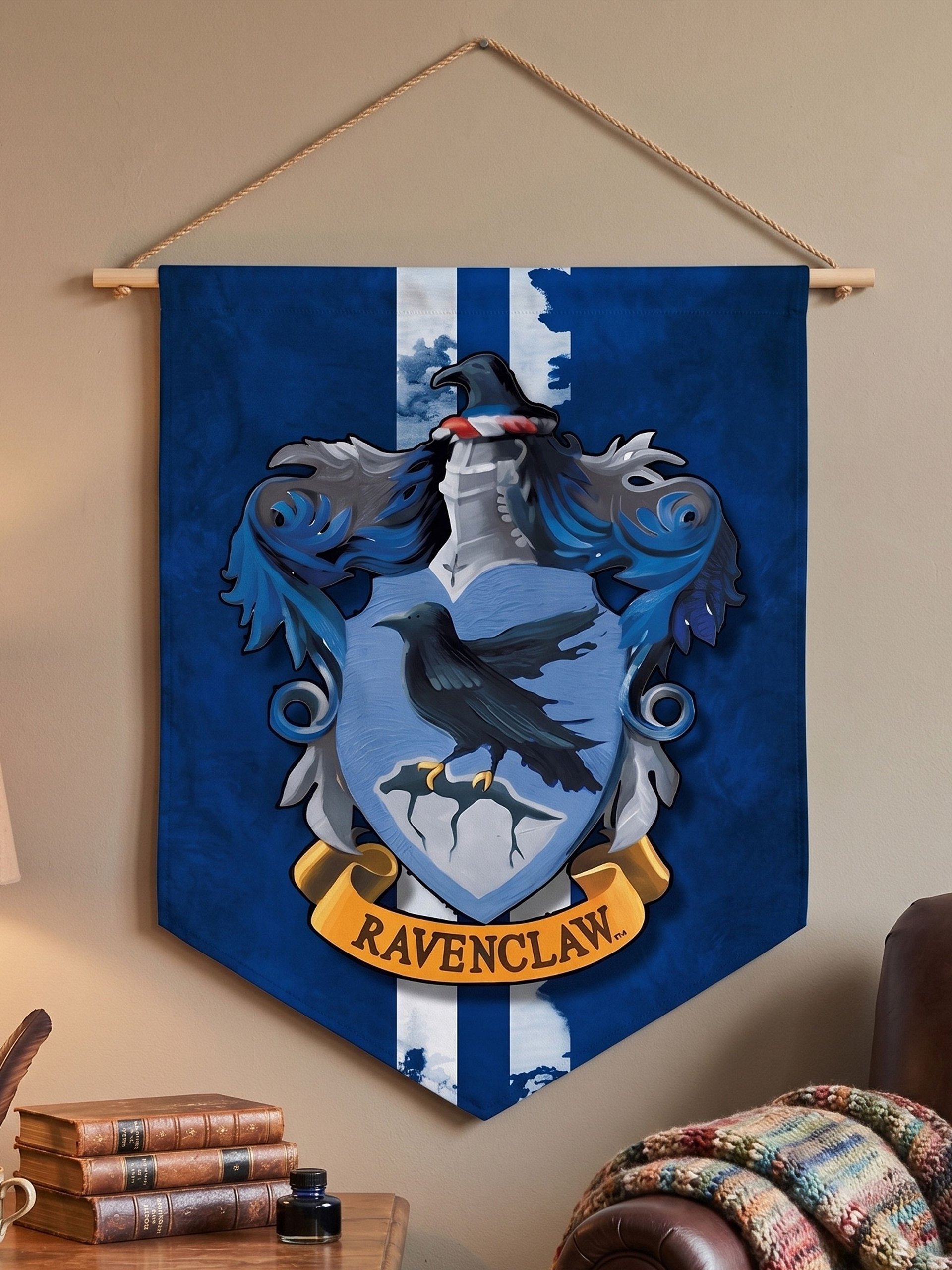 Rustic Hogwarts House Wall Flags: Gryffindor, Slytherin, Ravenclaw, and Hufflepuff product image (11)