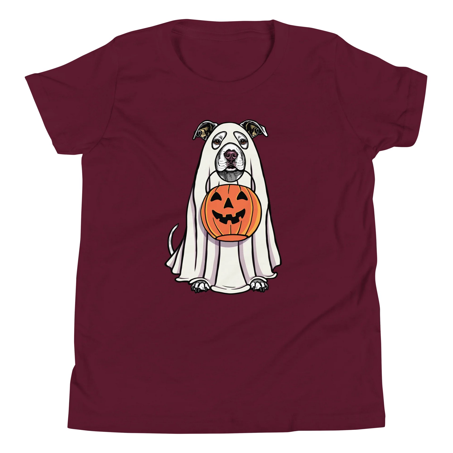 Halloween American Pitbull Terrier(White) Youth T-Shirt product image (5)