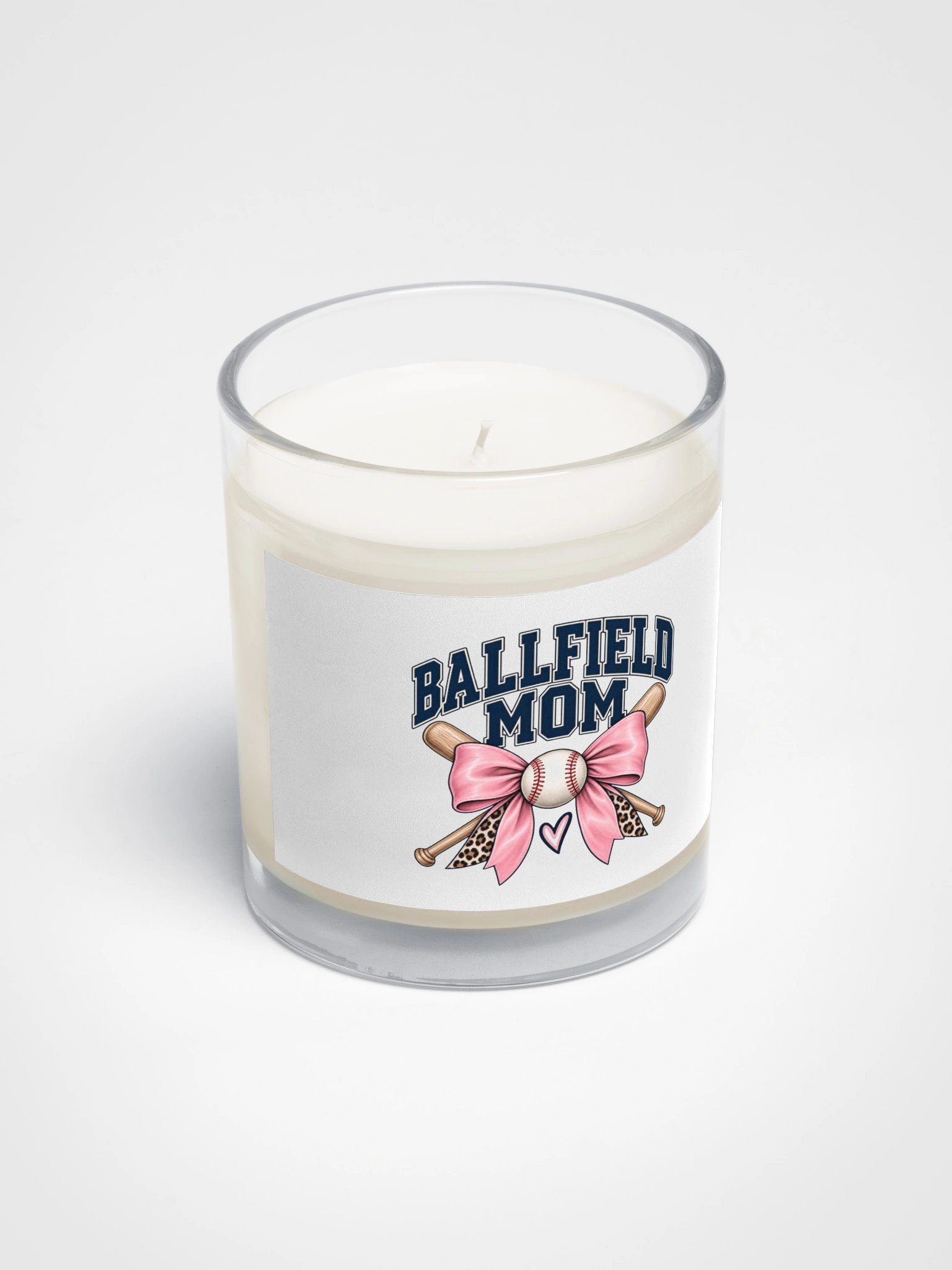 Ballfield Mom Bow Candle | Baseball & Softball Mom Soy Candle product image (2)
