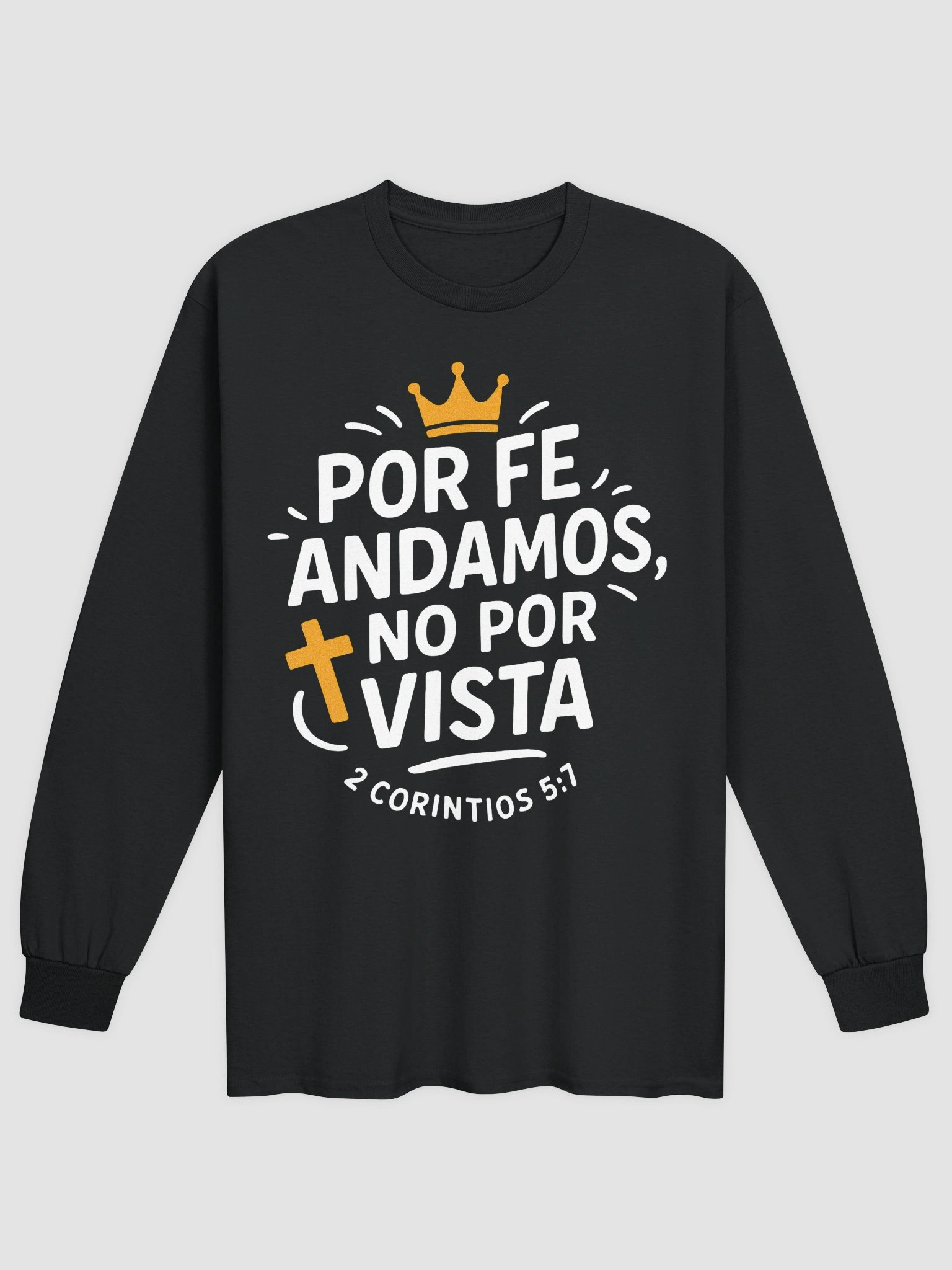 Camiseta Unisex Manga Larga | Por fe andamos no por vista product image (1)