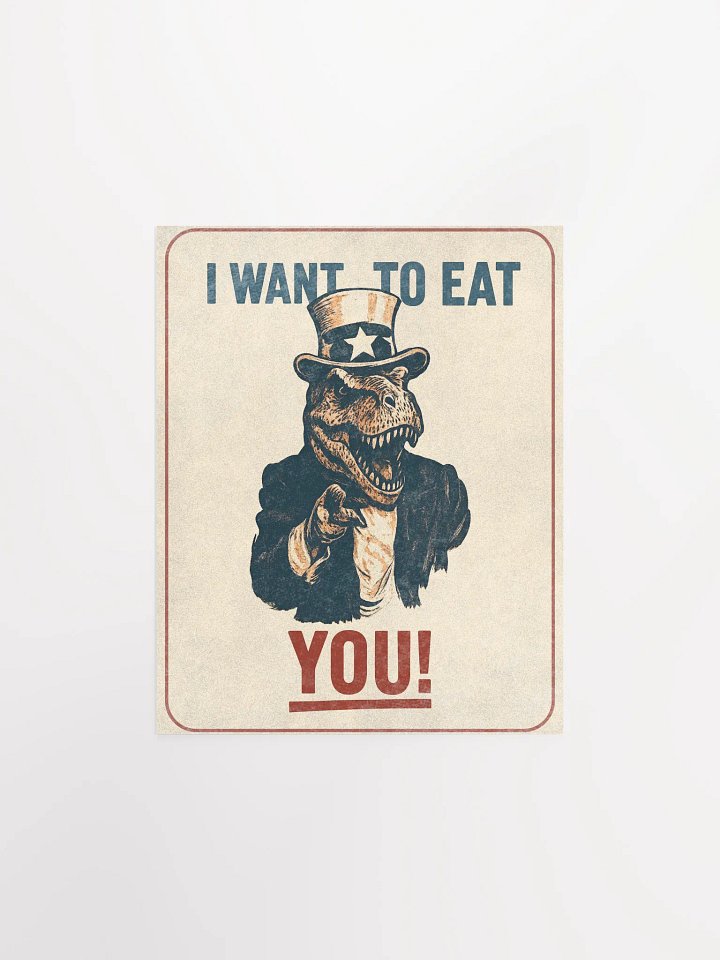 Uncle Sam T. Rex Poster Funny Dinosaur Poster Wall Art product image (2)