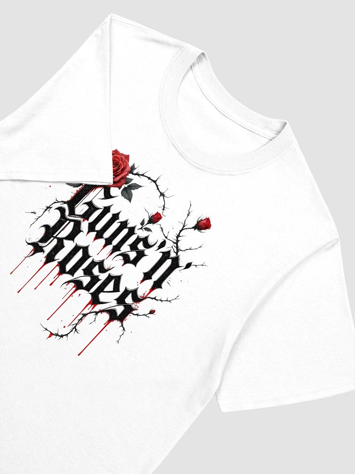 Guns N’ Roses Distressed Logo T-Shirt | Cracked Rose Rock Graphic Tee | Classic Hard Rock Streetwear product image (2)