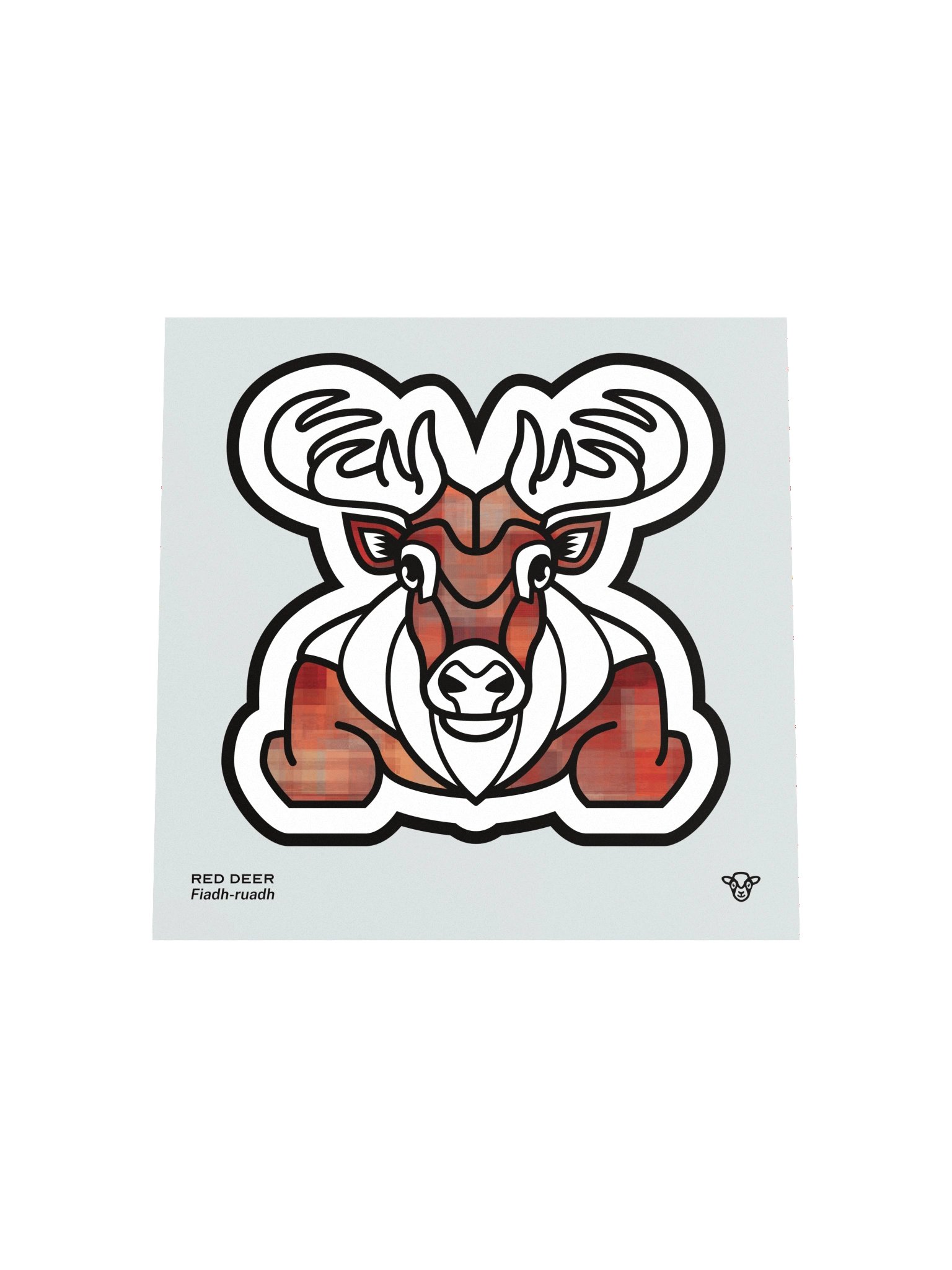 Red Deer Matte Square Print product image (4)