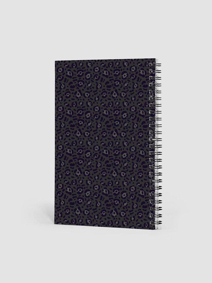 Durable Spiral Notebook in Black Leopard Pattern product image (2)