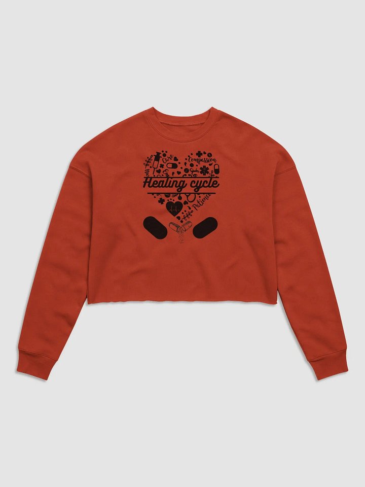 Medical elements heart shape crop sweatshirt product image (2)