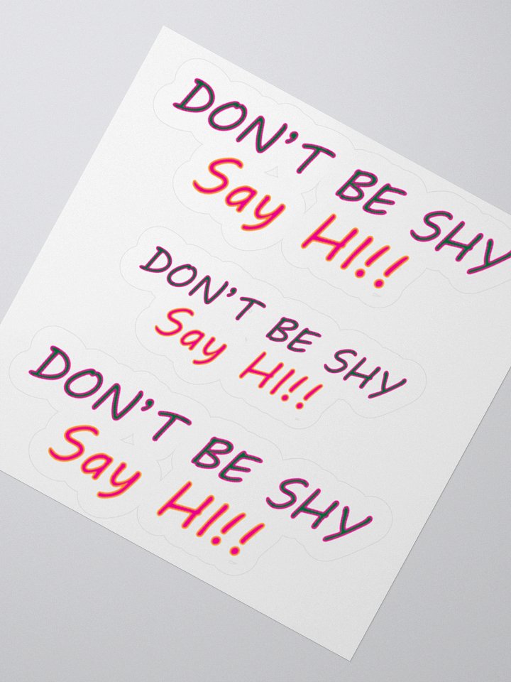 Don't be shy Stickers product image (6)