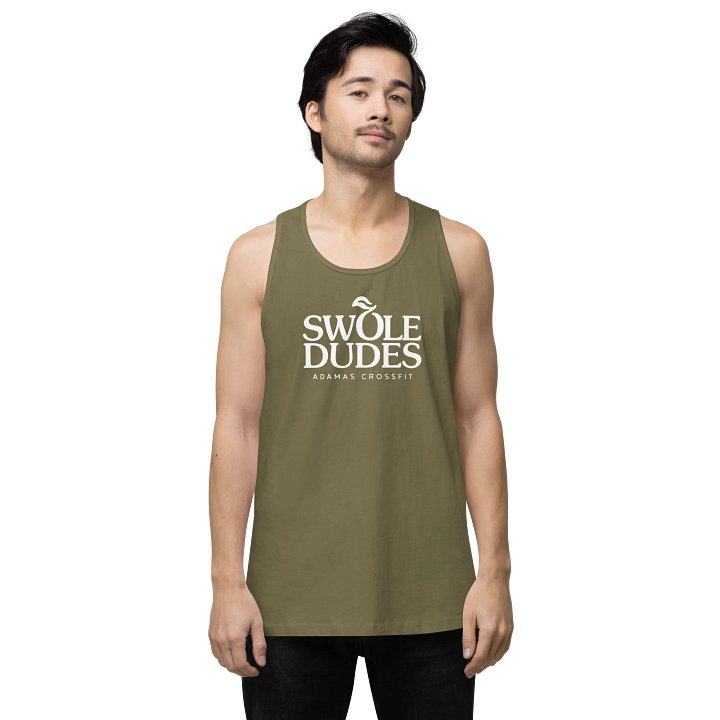 Swole Dudes Military Green Tank product image (1)