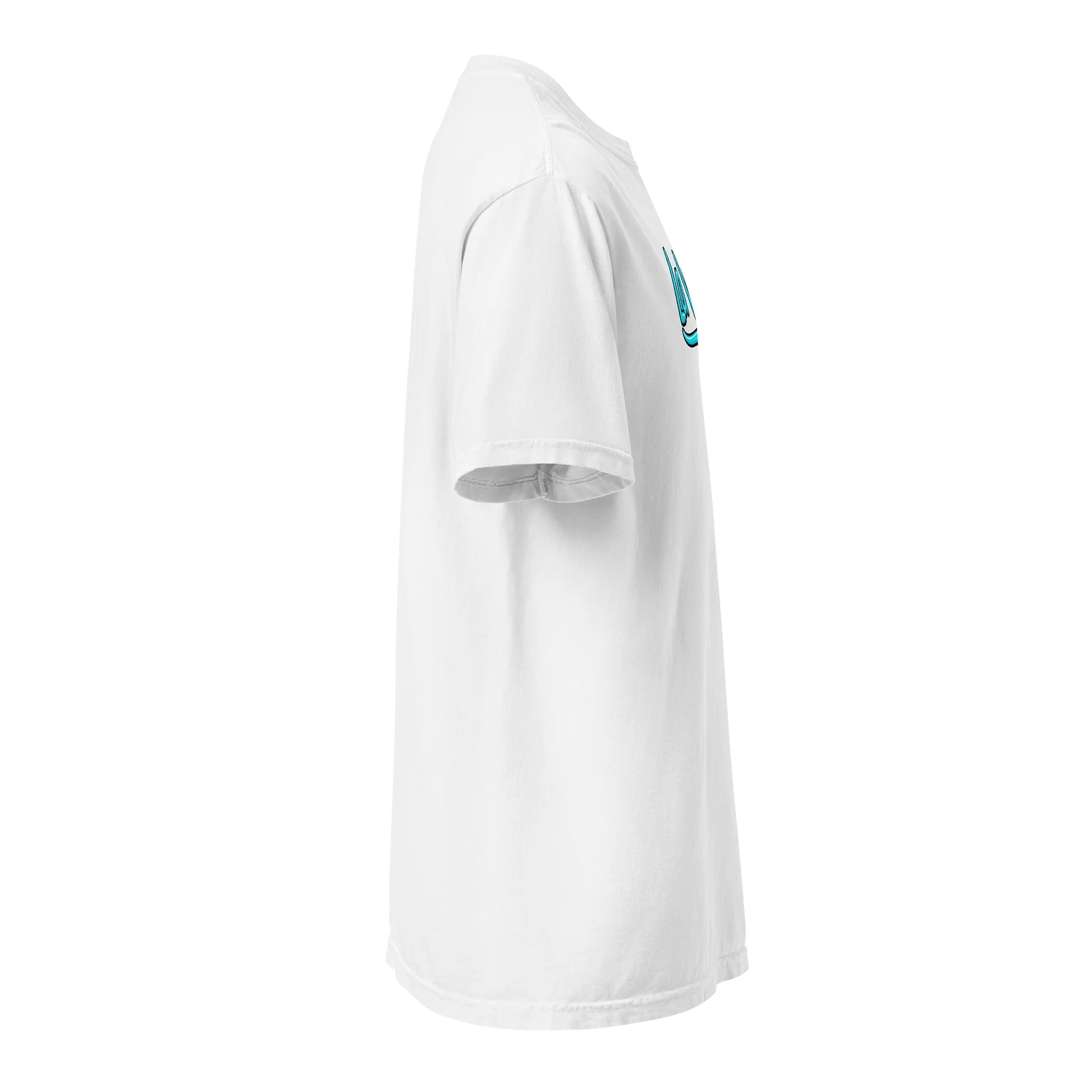 T-Shirt blanc « La Win » bleu turquoise product image (3)