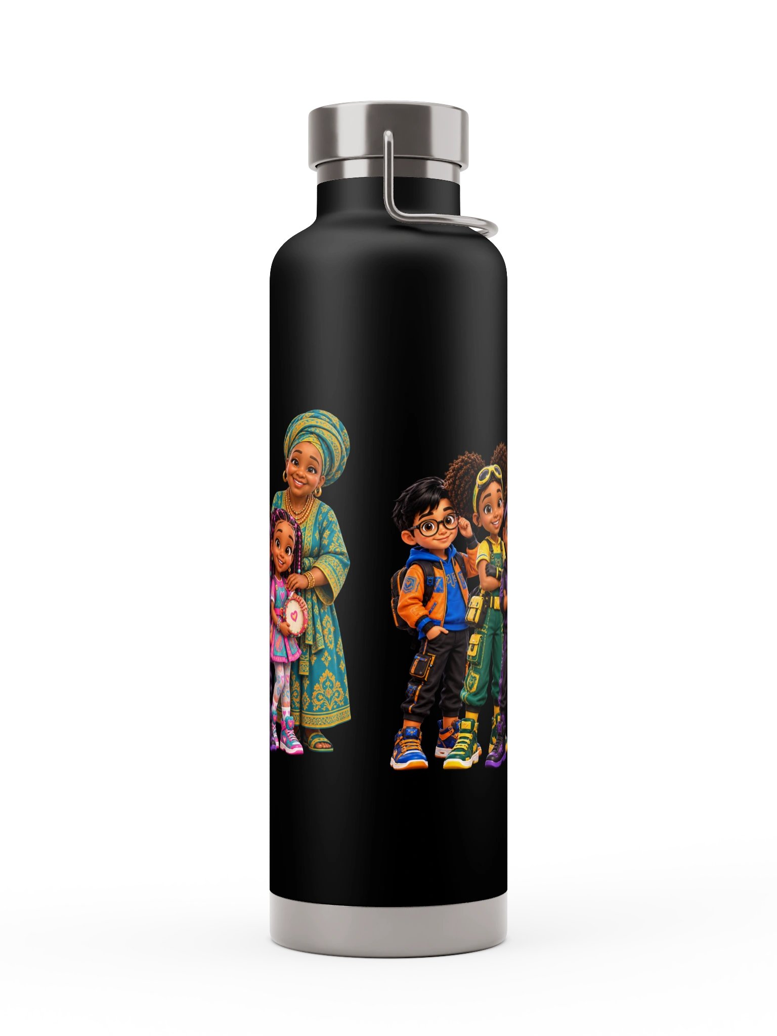 Colorful Cartoon Family Duo Bottle Art product image (4)