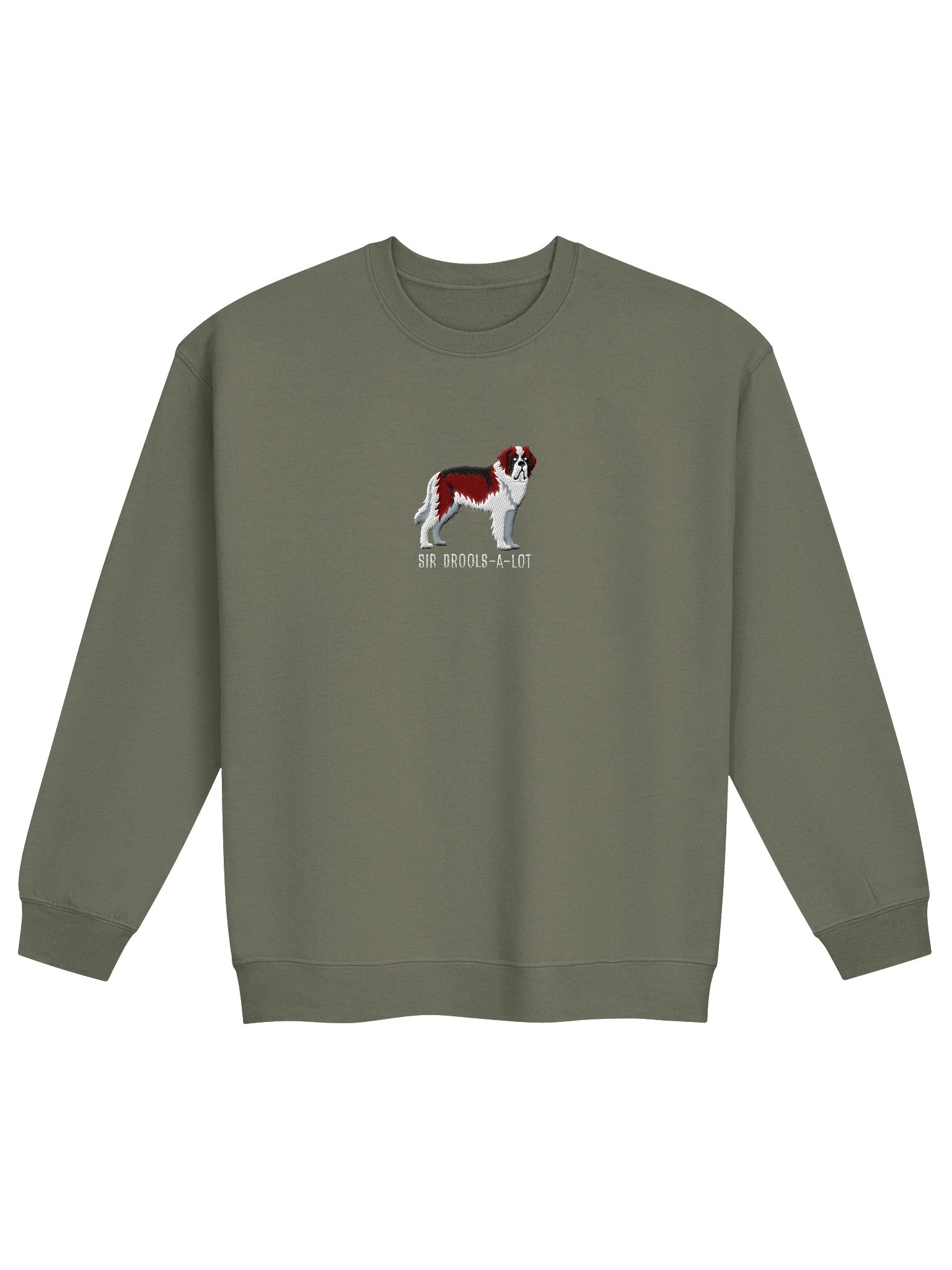 Sir Drools-A-Lot Sweatshirt (Embroidered) of a Saint Bernard(Mahogany & White) product image (4)