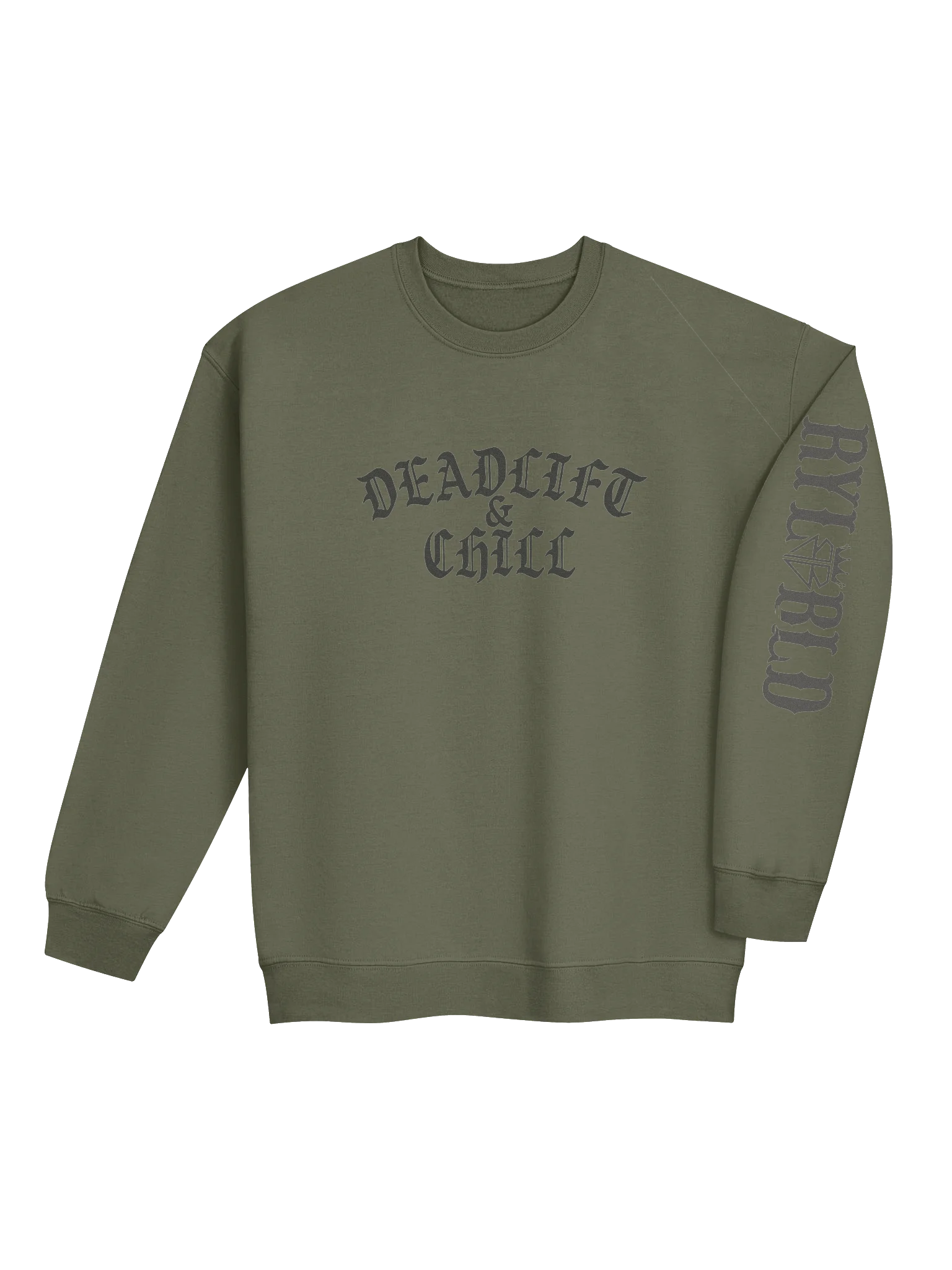 DEADLIFT & CHILL CREWNECK (BLACKLOGO) product image (4)