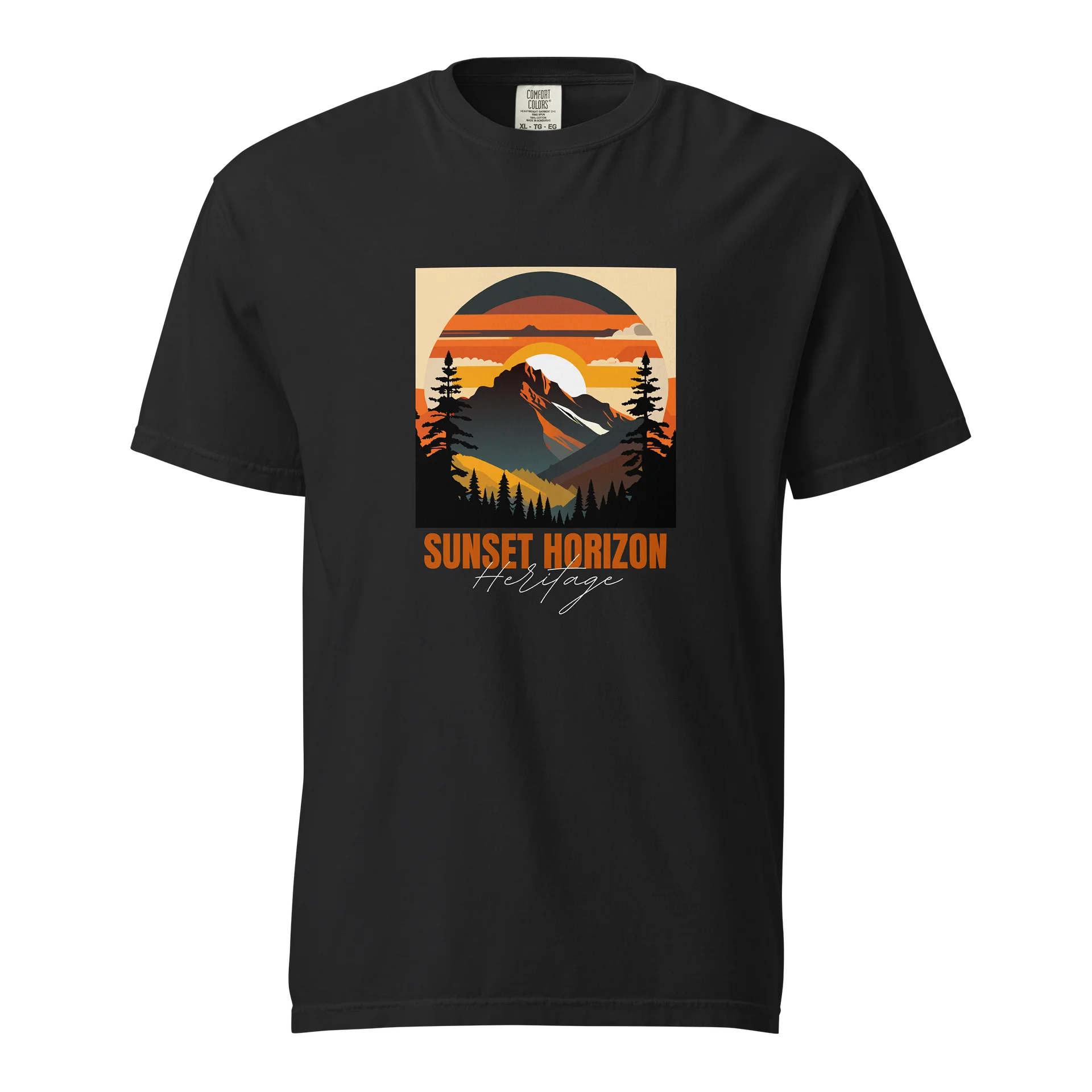 Sunset Horizon Retro Mountain Tee product image (1)
