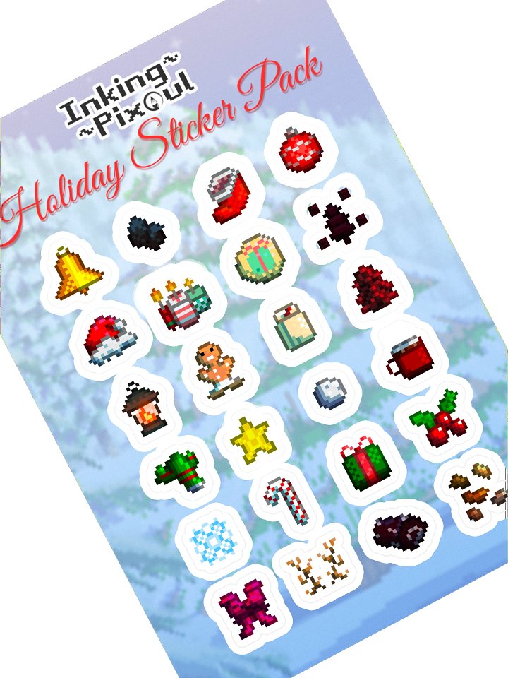 Pixel Holiday Stickers product image (1)