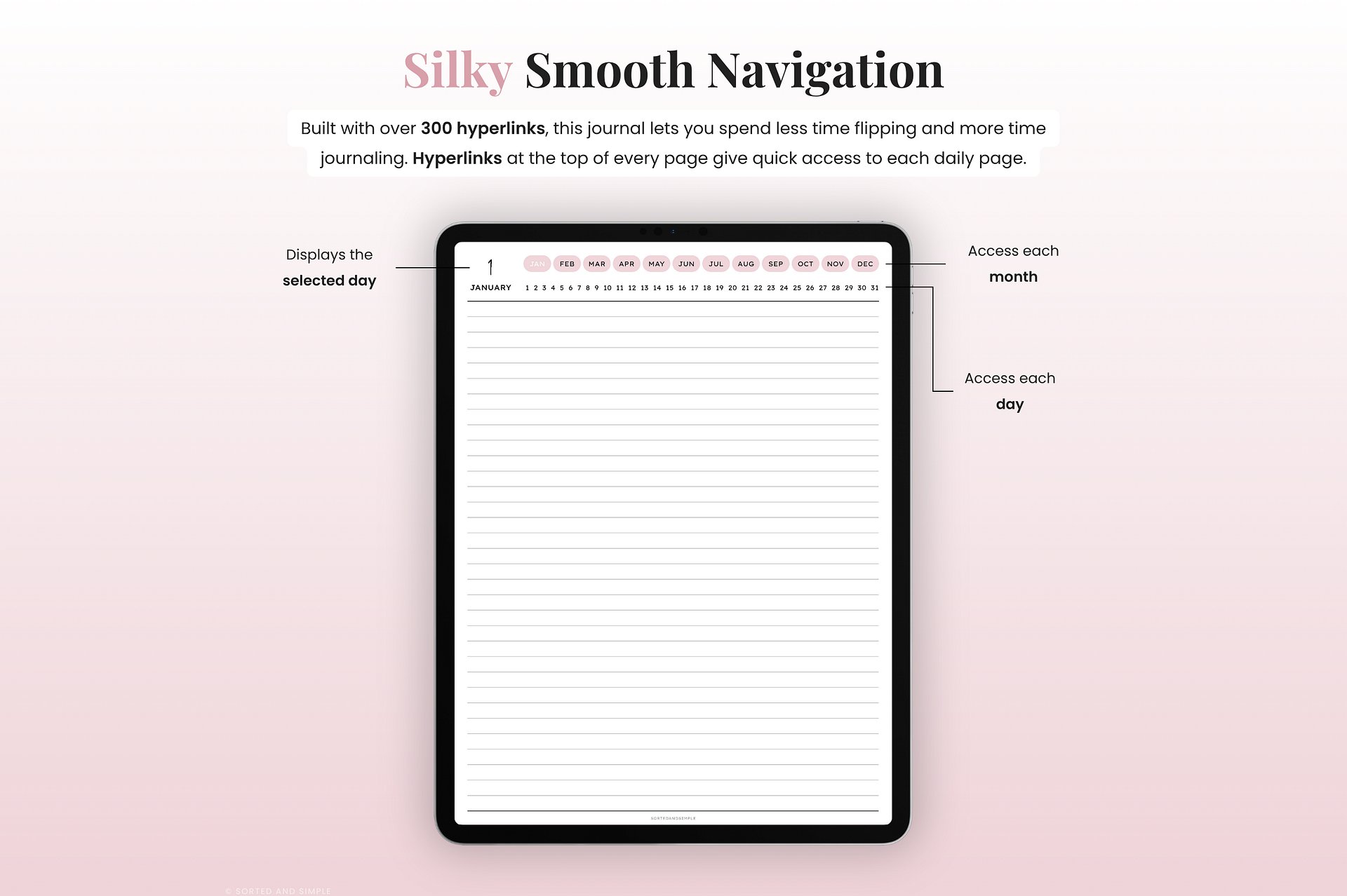 Digital Lined Journal - Pink product image (2)