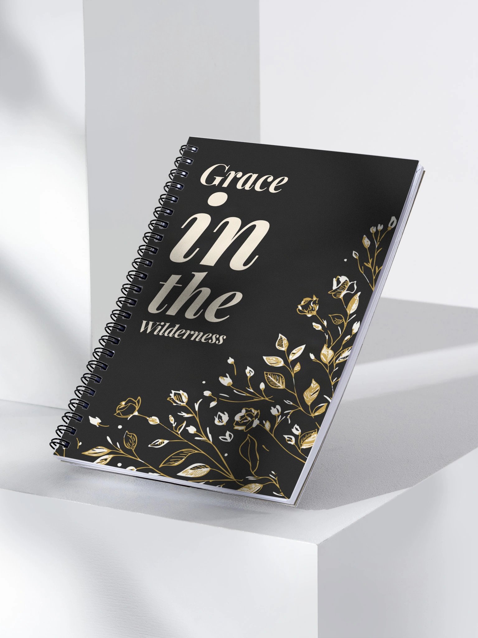 Grace in the Wilderness Spiral Notebook – Isaiah 30:18 (Deep Contrast) \| By Grace Capsule product image (3)