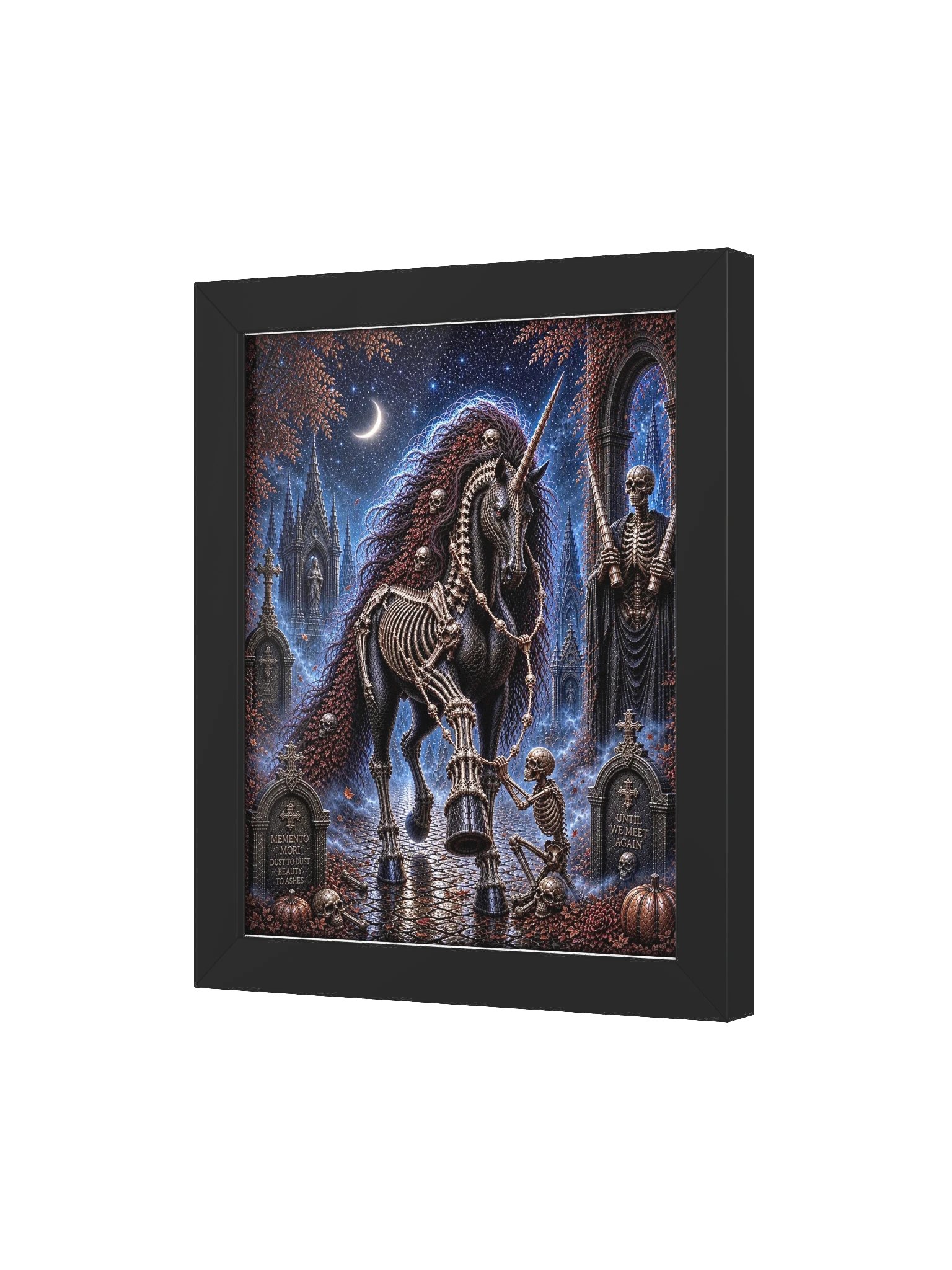 Skeleton Unicorn Framed Poster product image (43)