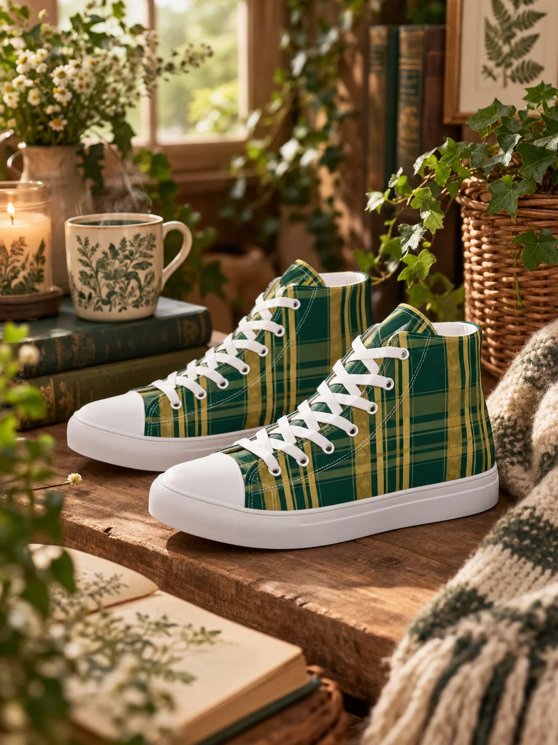 Gilded Reign Women’s High Top Canvas Shoes product image (1)