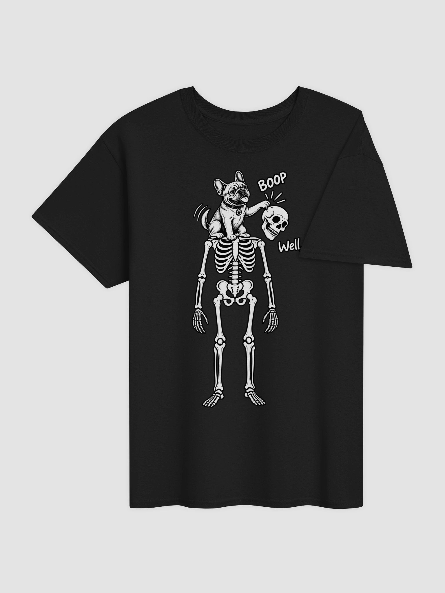 Boop Skeleton French Bulldog Funny Dog Shirt - "Well, Shit..." Sarcastic Halloween Tee product image (4)