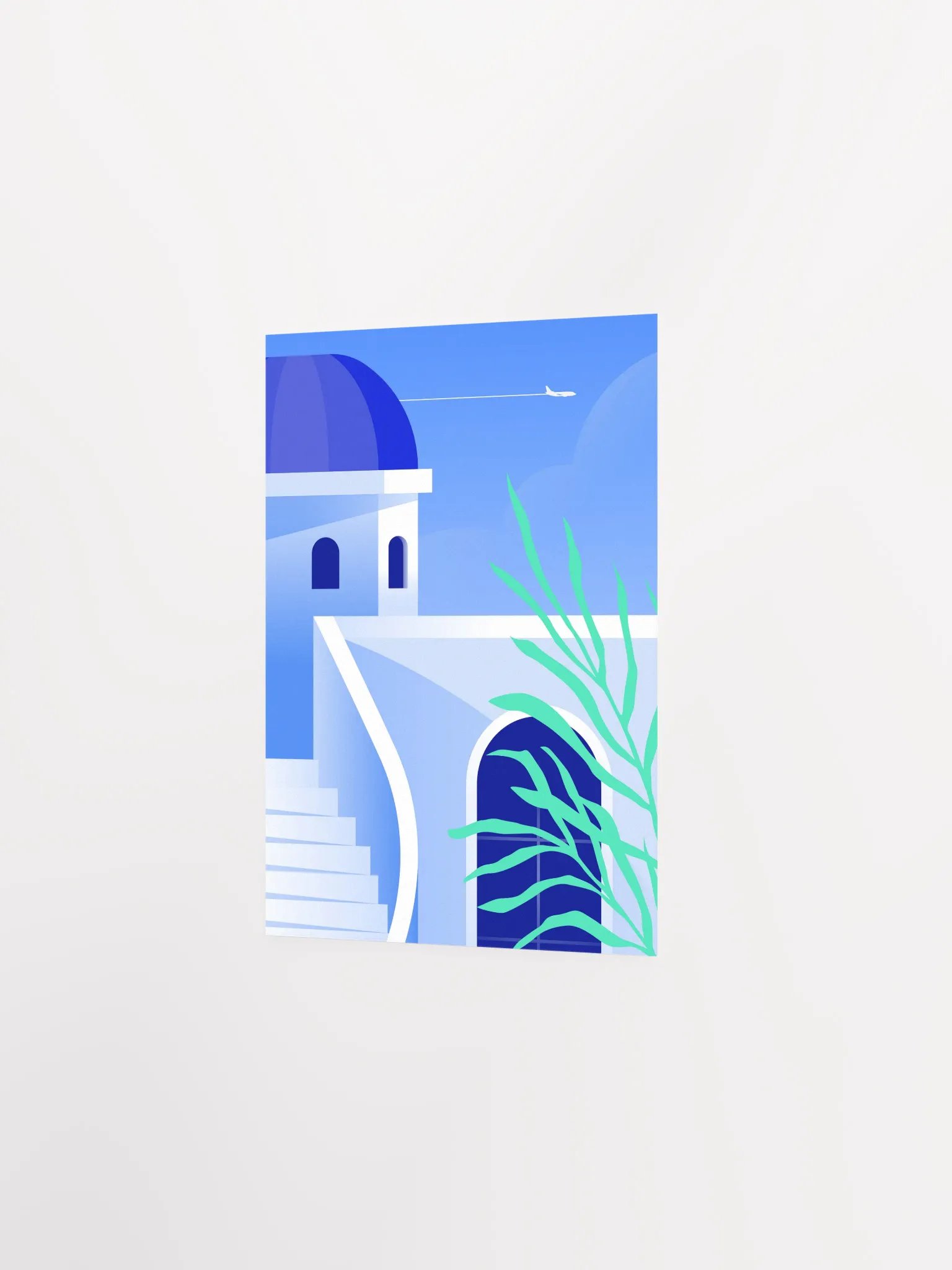Boho travel art. Santorini, Greece poster — boho travel poster product image (7)
