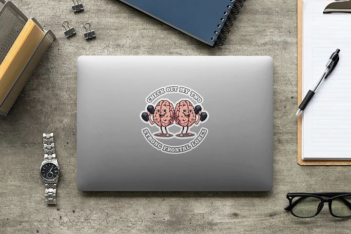 Two Strong Frontal Lobes Sticker - Funny Vinyl Decal product image (2)