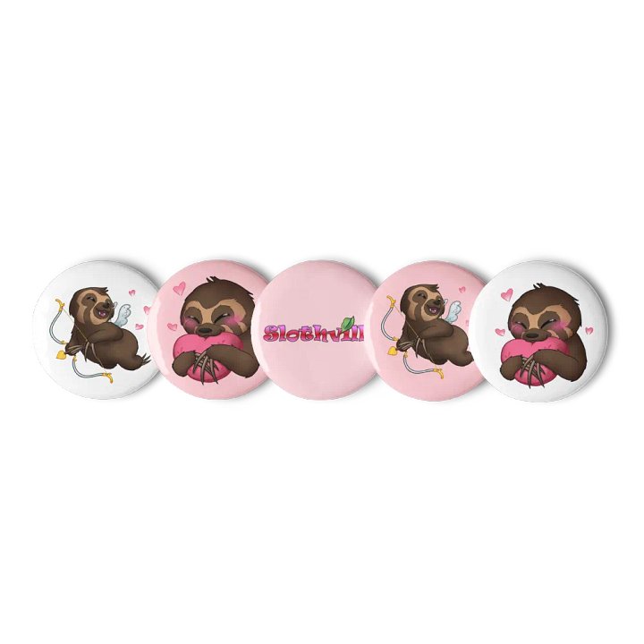 Cupid Sloth Pin Button Set product image (3)