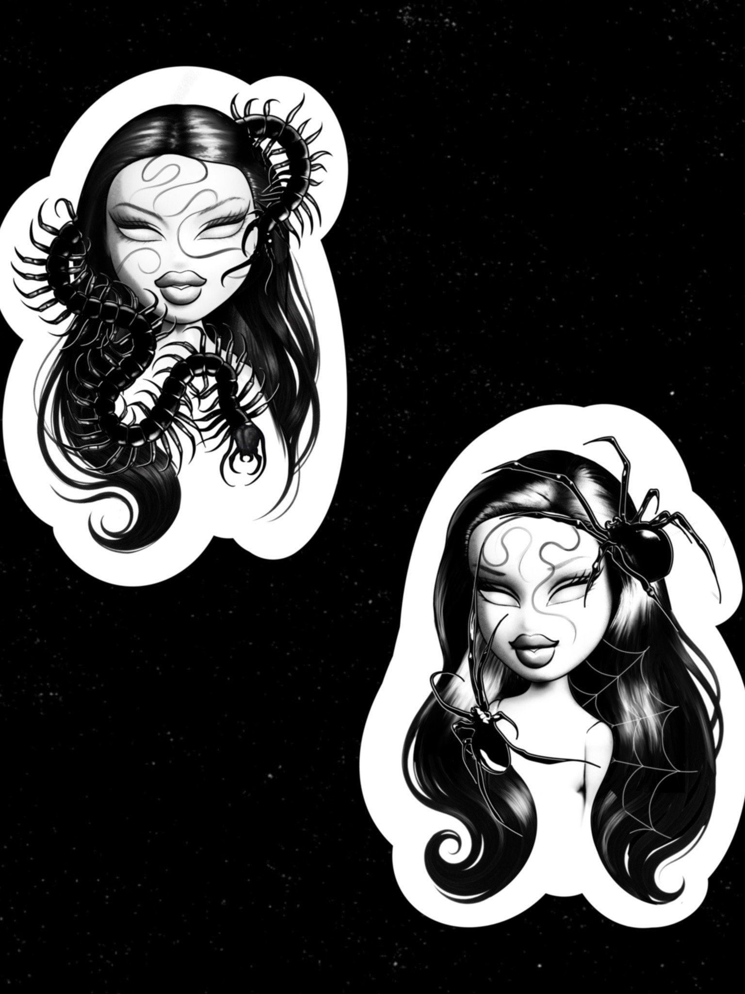 6ixblades Creepy Doll Sticker Pack product image (4)