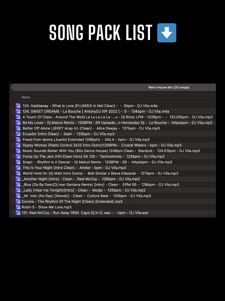 Retro House Party Mix – Song Pack product image (2)