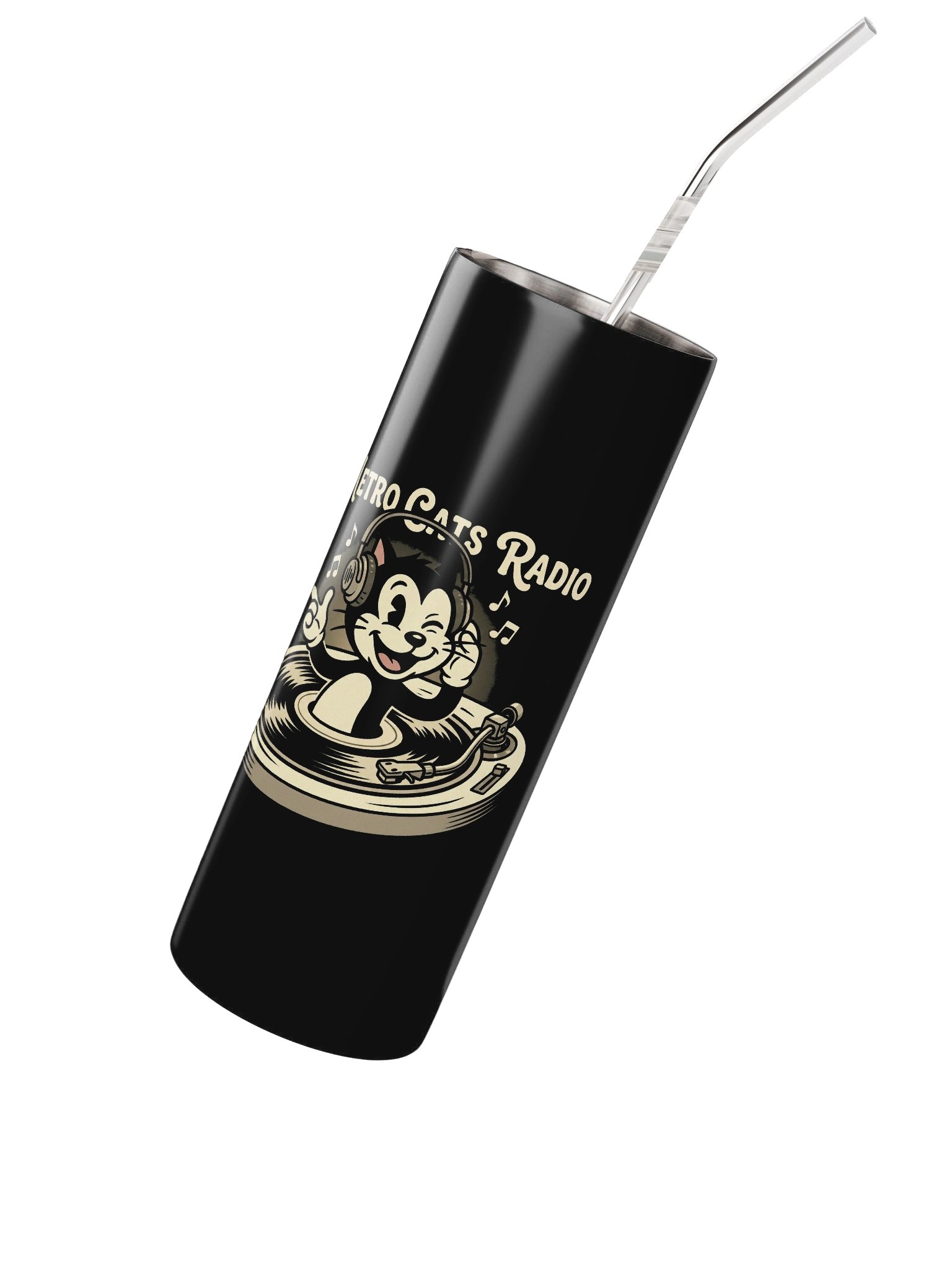 Metro Cats Radio Stainless Steel Tumbler: Purr-fect Music Style product image (2)