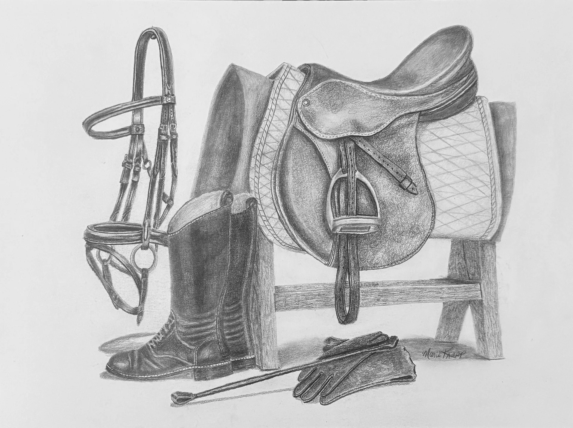 Suit Up - Original Graphite Pencil Drawing product image (2)