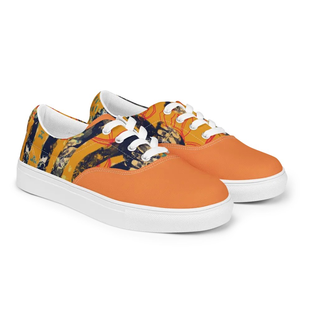 funky orange canvas shoes product image (2)